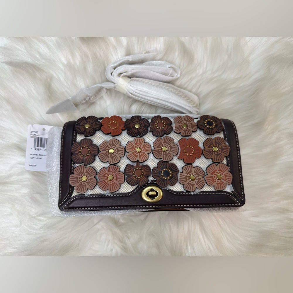 Coach Riley Tea Rose Clutch NWT
